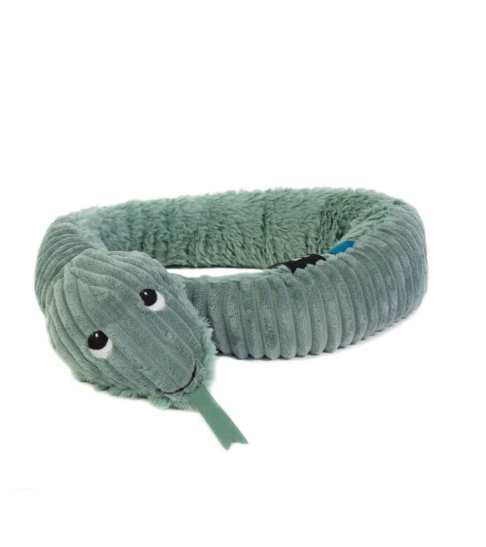 Peluche Serpent Vert Les Déglingos, un Ptipotos pour enfants et bébés