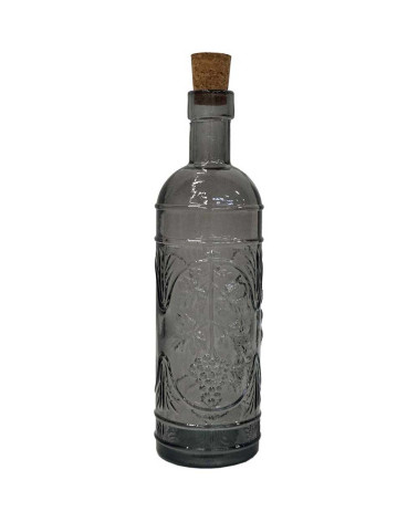 Bouteille en verre recyclé gris 0.4l authentique bouchon liège