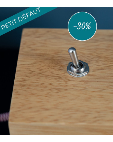 Lampe à poser en bois Duffy avec défauts avec ampoule à filament