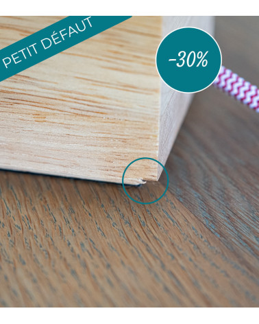 Lampe à poser en bois Duffy avec défauts avec ampoule à filament