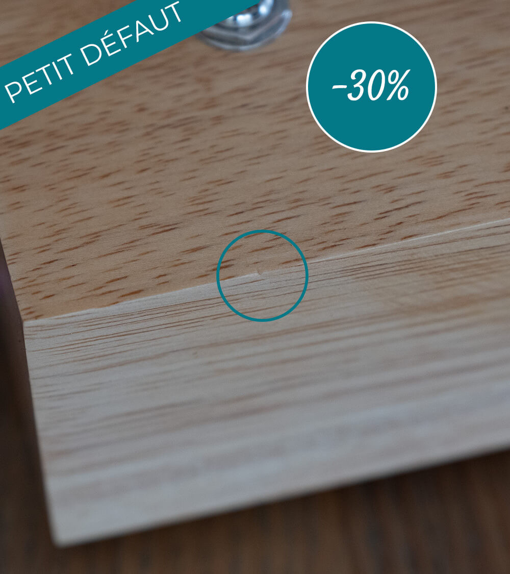 Lampe à poser en bois Duffy avec défauts avec ampoule à filament