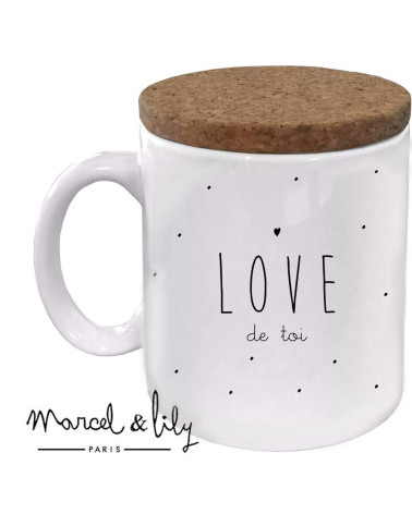 Mug "Love de toi" avec couvercle Marcel&Lily