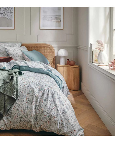 Drap plat percale de coton SOUS l'OCÉAN Essix