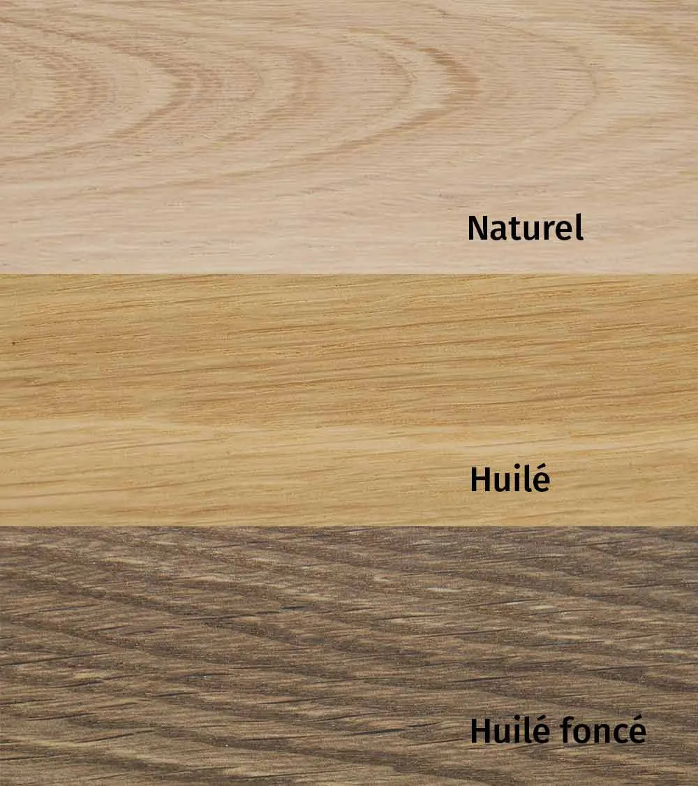 Tabouret bas H45 en lattes chêne massif FSC