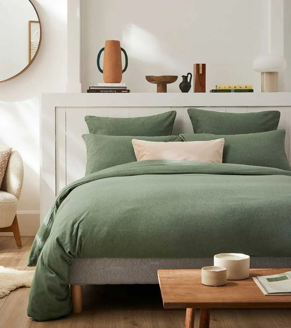 Drap Housse en Flanelle Lichen FRISSON, idéal pour l'hiver
