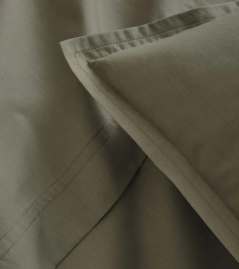 Drap plat Percale vert Jungle PREMIÈRE, linge de lit Français
