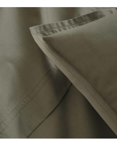 Drap plat Percale vert Jungle PREMIÈRE, linge de lit Français