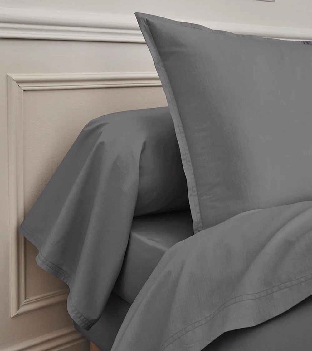 Drap Housse Percale Basalte PREMIÈRE, FRANCE