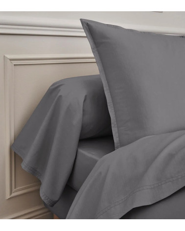 Drap Housse Percale Basalte PREMIÈRE, FRANCE