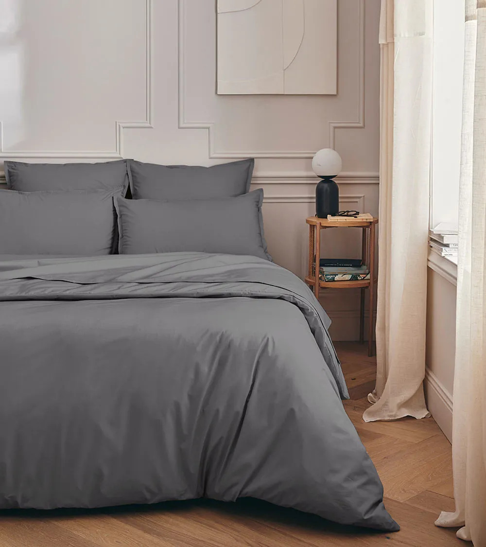 Drap Housse Percale Basalte PREMIÈRE, FRANCE