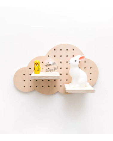 Pegboard nuage grand - déco murale enfant - Made in France - Little Anana