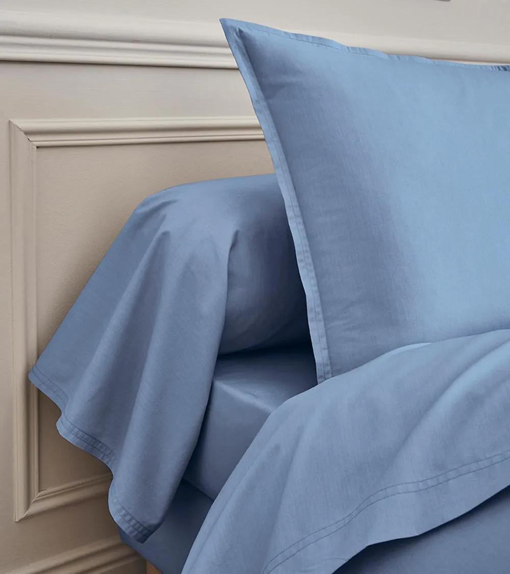 Housse de Couette Percale Bleu Olympe PREMIÈRE | France