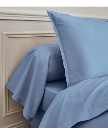 Housse de Couette Percale Bleu Olympe PREMIÈRE | France