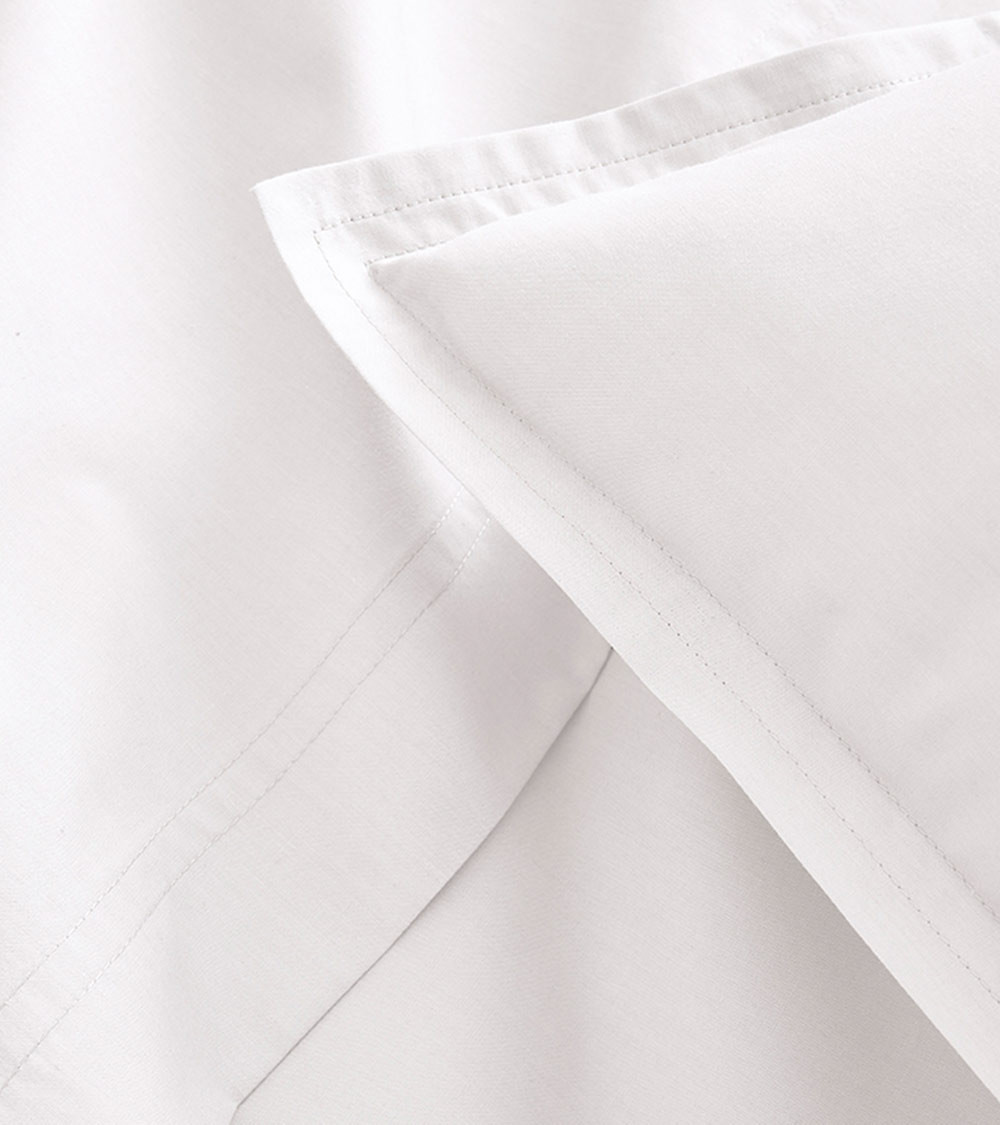 Drap plat Percale Blanc PREMIÈRE, linge de lit Français