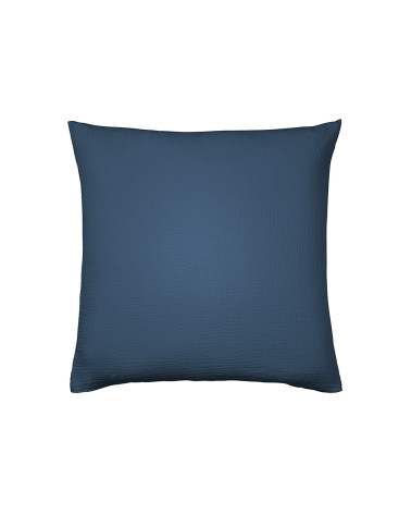 Taie d'Oreiller Double gaze Bleu de Chine TENDRESSE Essix