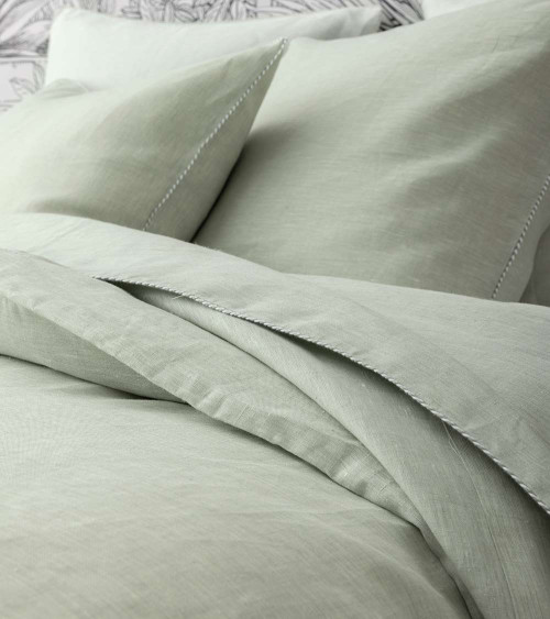 Taie d'Oreiller en Chanvre JOUVENCE OPALE - Linge de lit Français