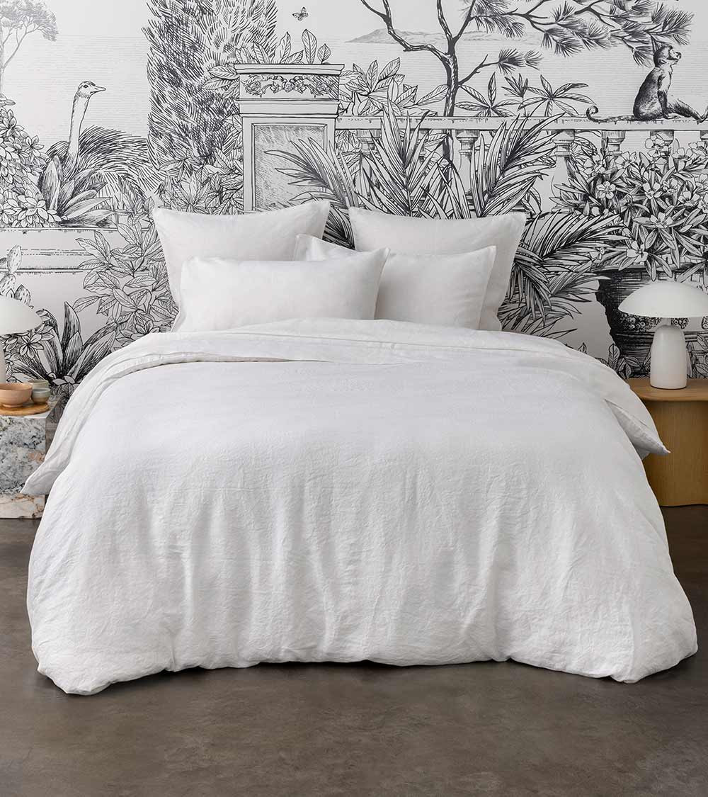 Drap plat Jouvence Blanc en chanvre | Made in France | Dekomaer