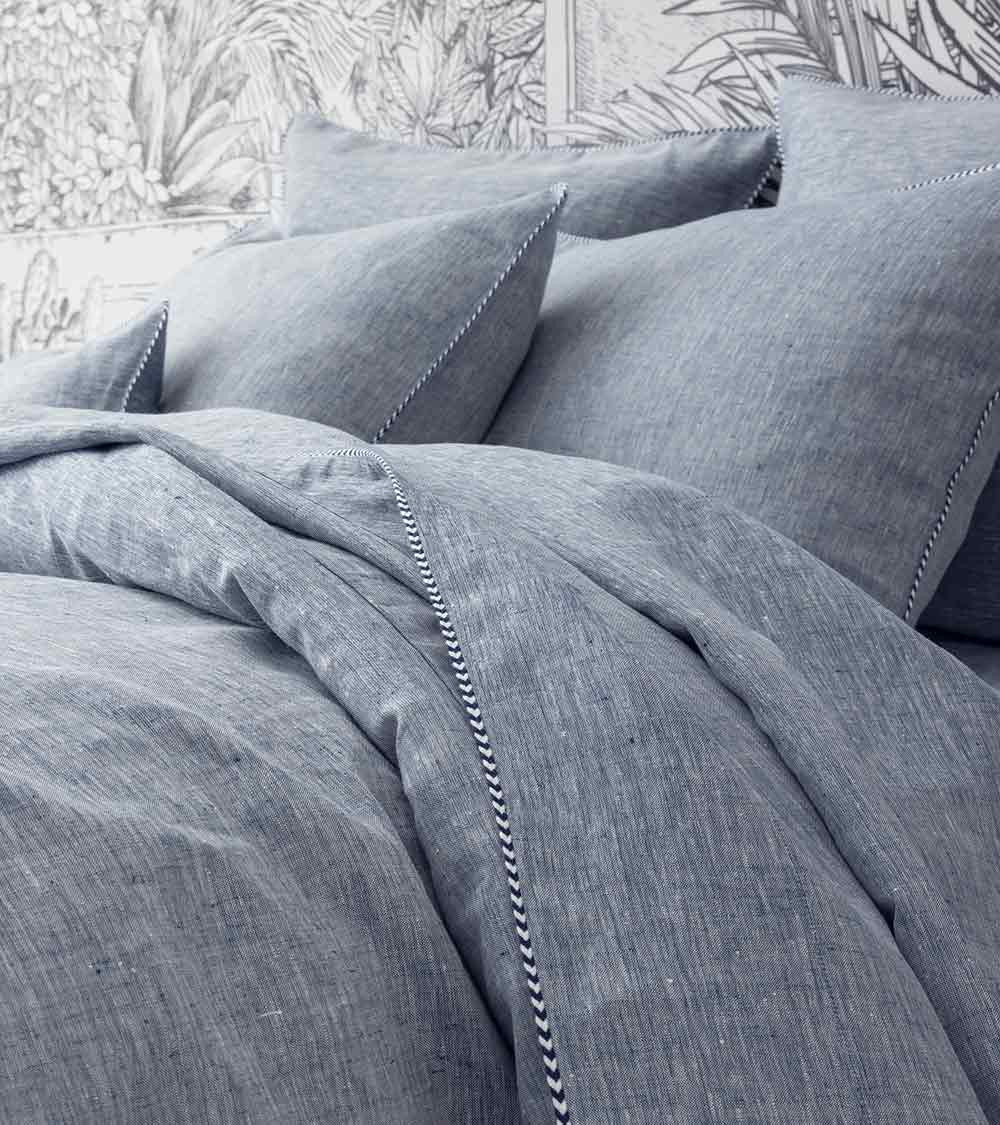Drap plat Jouvence Marine en chanvre | Made in France | Dekomaer