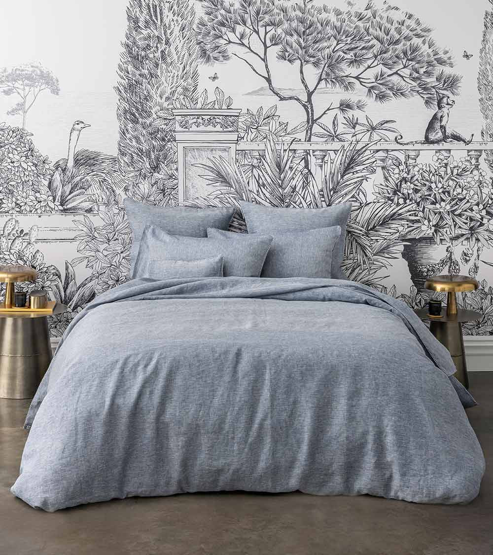 Drap plat Jouvence Marine en chanvre | Made in France | Dekomaer