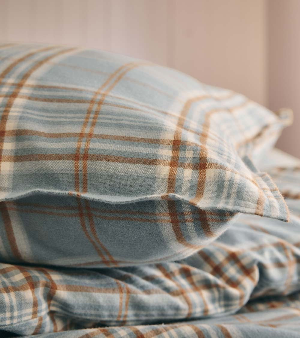 Taie d'oreiller en Flanelle TARTAN – Douceur & Élégance Écossaise