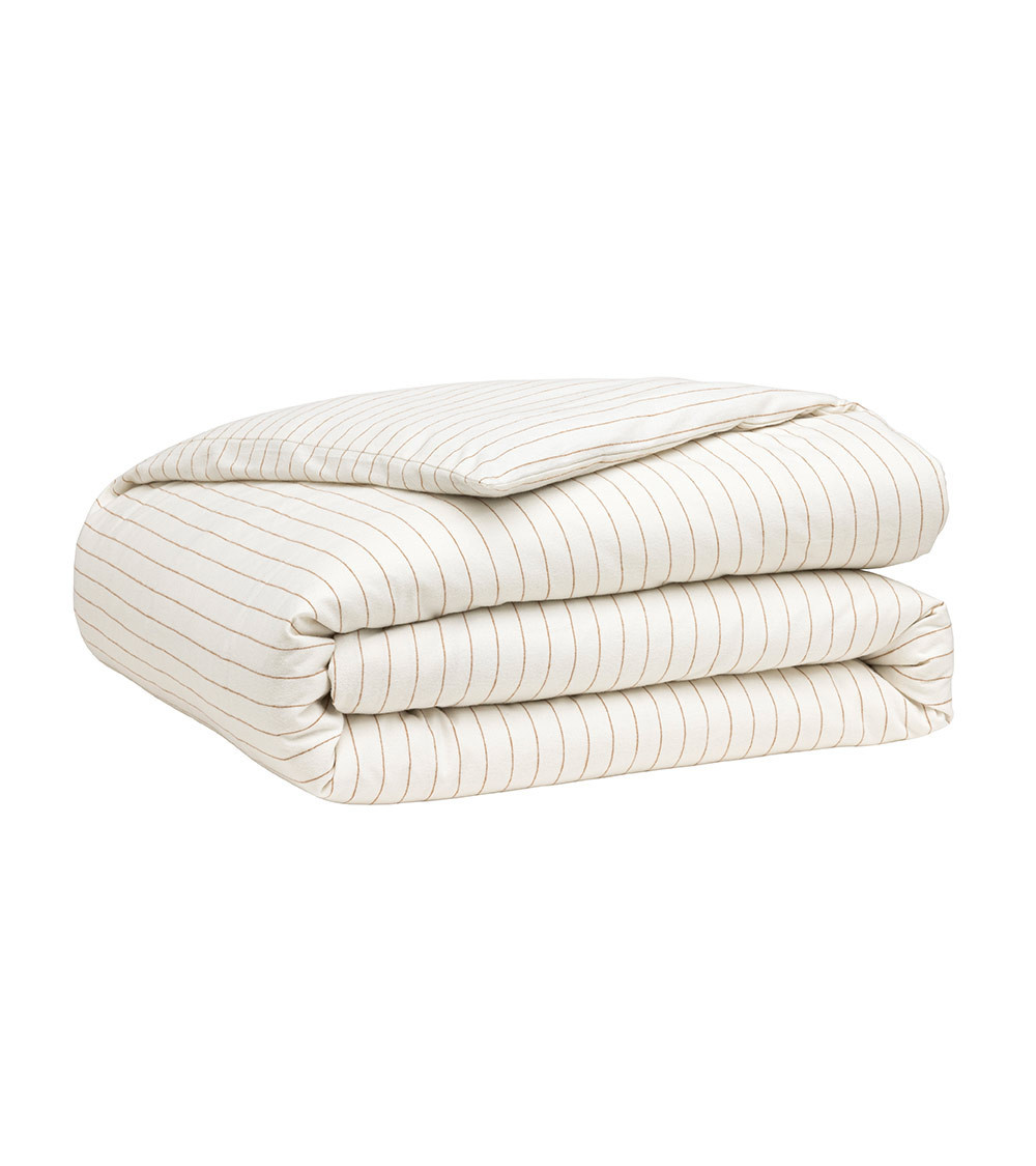 Housse de Couette Flanelle ÉQUILIBRE Noisette – Linge de lit