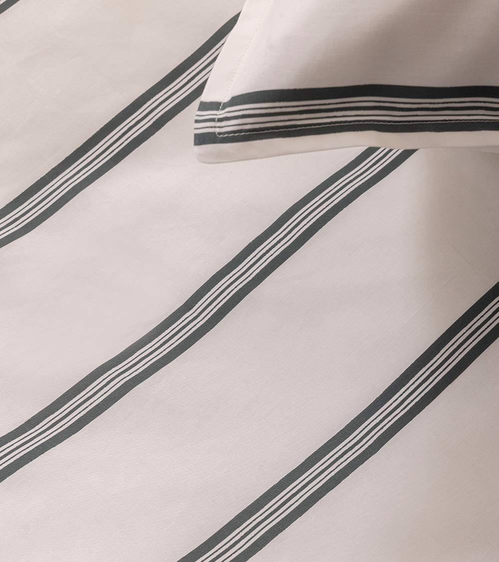 Housse de couette percale ESQUISSE FOUGÈRE – Élégance graphique