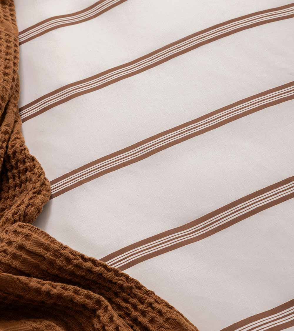 Housse de couette percale ESQUISSE ANTIQUE – Élégance graphique