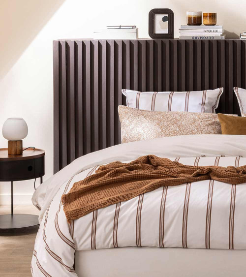 Housse de couette percale ESQUISSE ANTIQUE – Élégance graphique