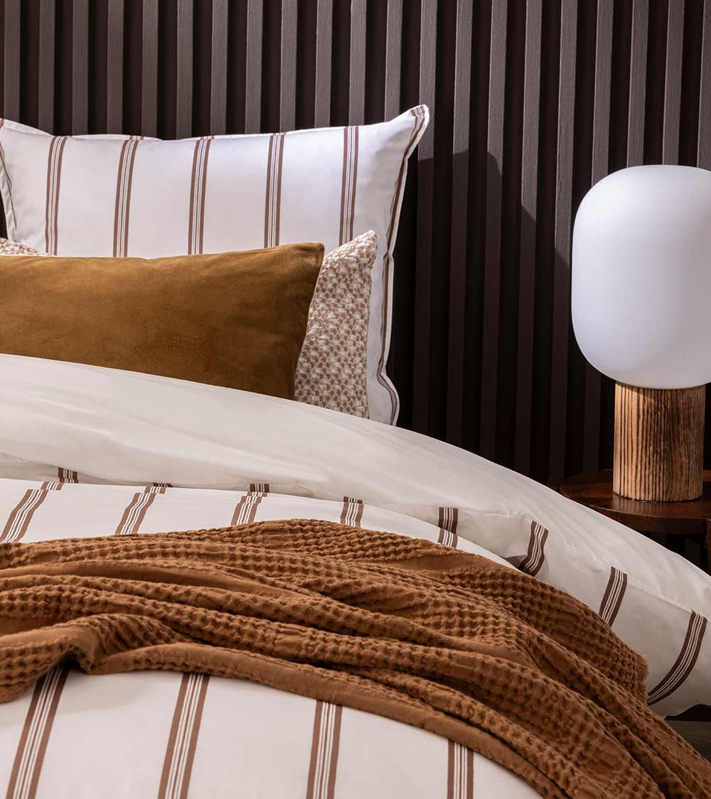 Taie d'Oreiller Percale ESQUISSE ANTIQUE – Rayures élégantes