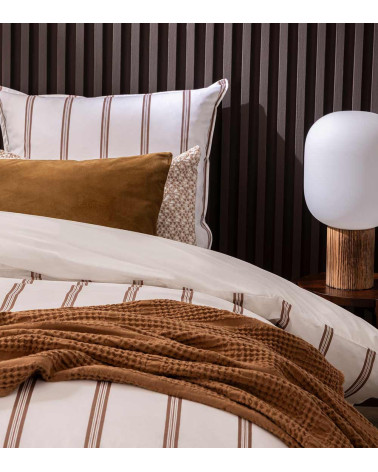 Taie d'Oreiller Percale ESQUISSE ANTIQUE – Rayures élégantes