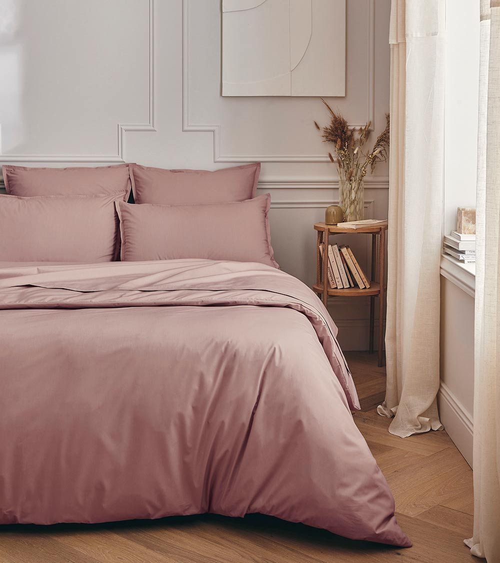 Taie Traversin en Percale de coton LILAS PREMIÈRE | FRANCE