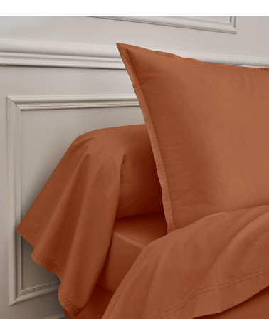 Taie Traversin en Percale de coton CUIR PREMIÈRE | Made in FRANCE