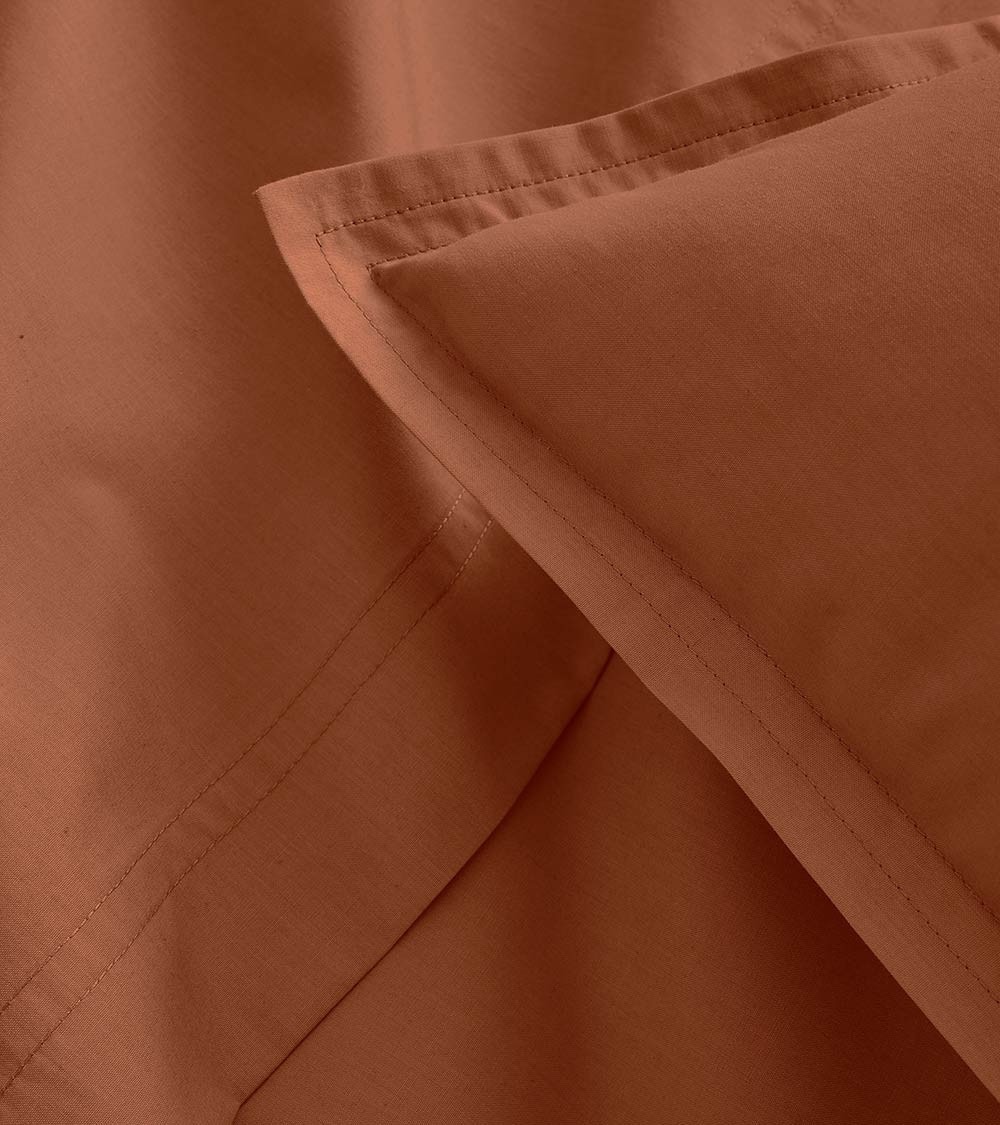 Taie Traversin en Percale de coton CUIR PREMIÈRE | Made in FRANCE