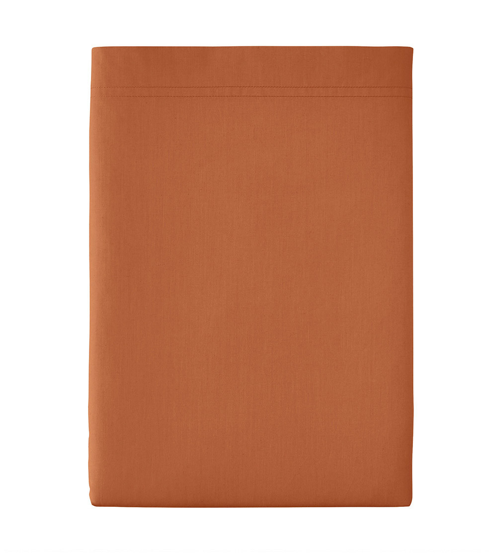 Drap plat Percale CUIR PREMIÈRE – coton 80 fils | Made in France