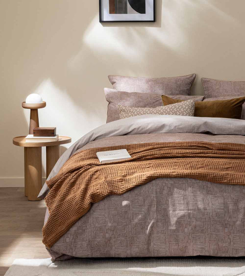 Housse de Couette Percale GÉO MINÉRAL – 100% coton, réversible