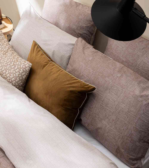 Housse de Couette Percale GÉO MINÉRAL – 100% coton, réversible 2