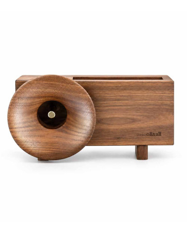 Ollim KB01, support smartphone acoustique en bois de noyer