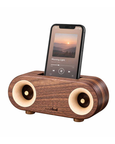 Ollim Y02mini, support smartphone acoustique en bois massif