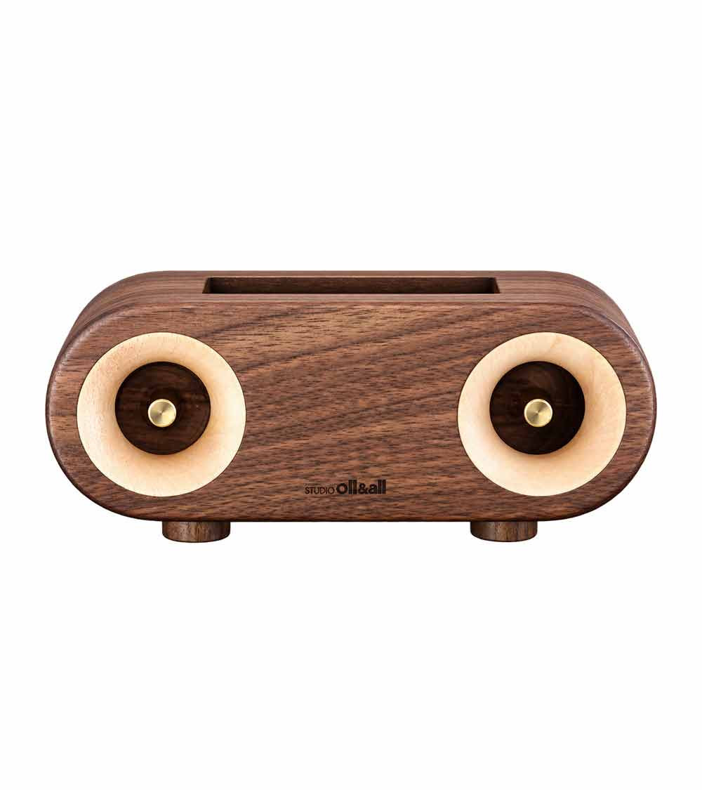 Ollim Y02mini, support smartphone acoustique en bois massif