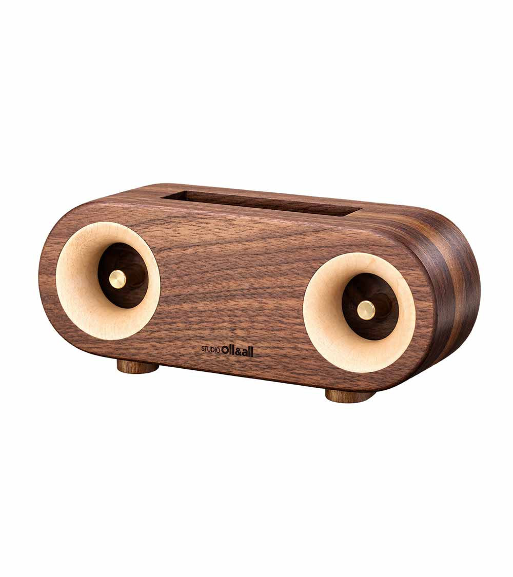 Ollim Y02mini, support smartphone acoustique en bois massif