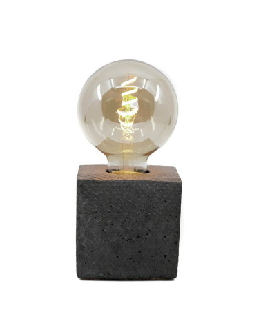 Lampe Béton Junny version Cube effet croco, à poser, artisanat français