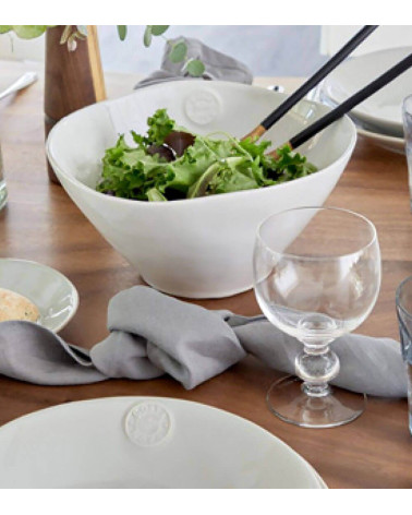Costa Nova saladier en grès fin 26 cm blanc - Collection Nova